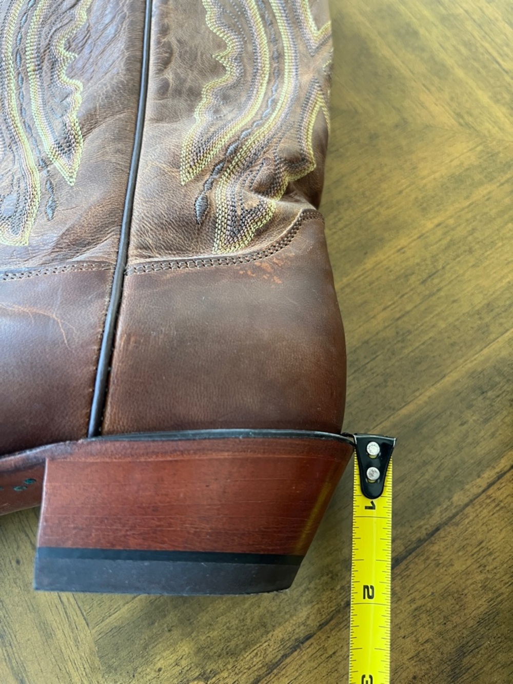 Women’s Justin Brown Western Leather Cowboy Boots - Picture 11 of 15
